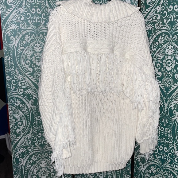 Anthropologie MAEVE FRINGED SWEATER cardigan live listing - Picture 4 of 12